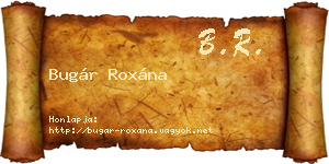 Bugár Roxána névjegykártya