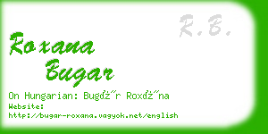 roxana bugar business card